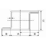 Anschlagrohr Z/130 4040Z (AxCxB: 40x40x20x2) - S250GD, verzinkt