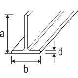 T-Stahl 30x30x4 - S235JR, blank, gewalzt
