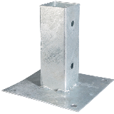 Aufschraubhülse für Vierkantholzpfosten 71 mm