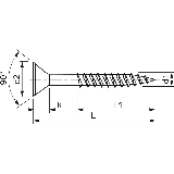 SPEED II Holzbauschraube Senkkopf 5.0x 60 TG TX25 verz. - 250 Stk./Pkg.