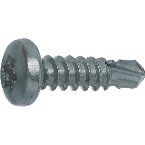 Linsen-Bohrschraube DIN 7504: TX 4,8x38 - STAHL, verzinkt (bis 4,4mm) - 1000 Stk/Pkg