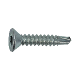 Senk-Bohrschraube (TX) DIN 7504: 4,2x19 - STAHL, verzinkt (bis 3mm) - 1000 Stk/Pkg