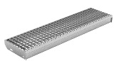 Normtreppenrost TS  800 FS 240 mm, MT 33x33 mm, TS 30x2 mm (rutschhemmend) *B*