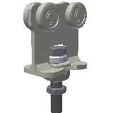 Rollapparat Doppelpaar zentral drehbar (Nr. 1) 100kg