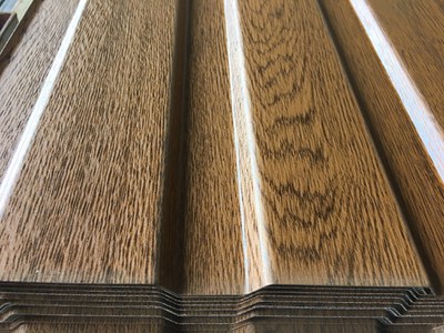 Trapezblech Tor 10/100/0,63 - TH100 Holz (HL 5 m) 5,50m²/TAF